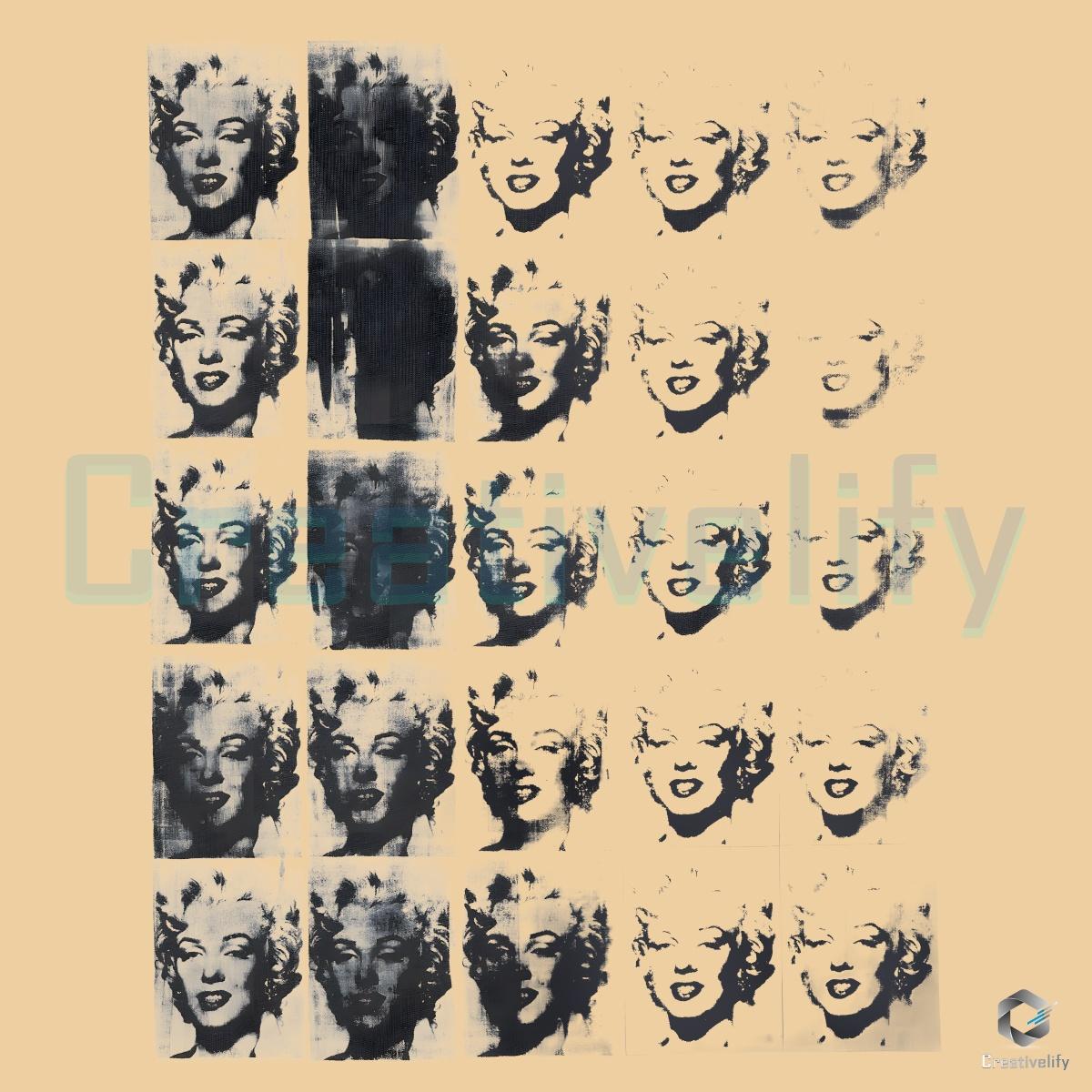 Marilyn Monroe Pop Art Repeat Design PNG Marilyn Monroe Pop Art Repeat Design PNG