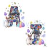 Personalized Easter Bunny Name PNG with Floral Alphabet
