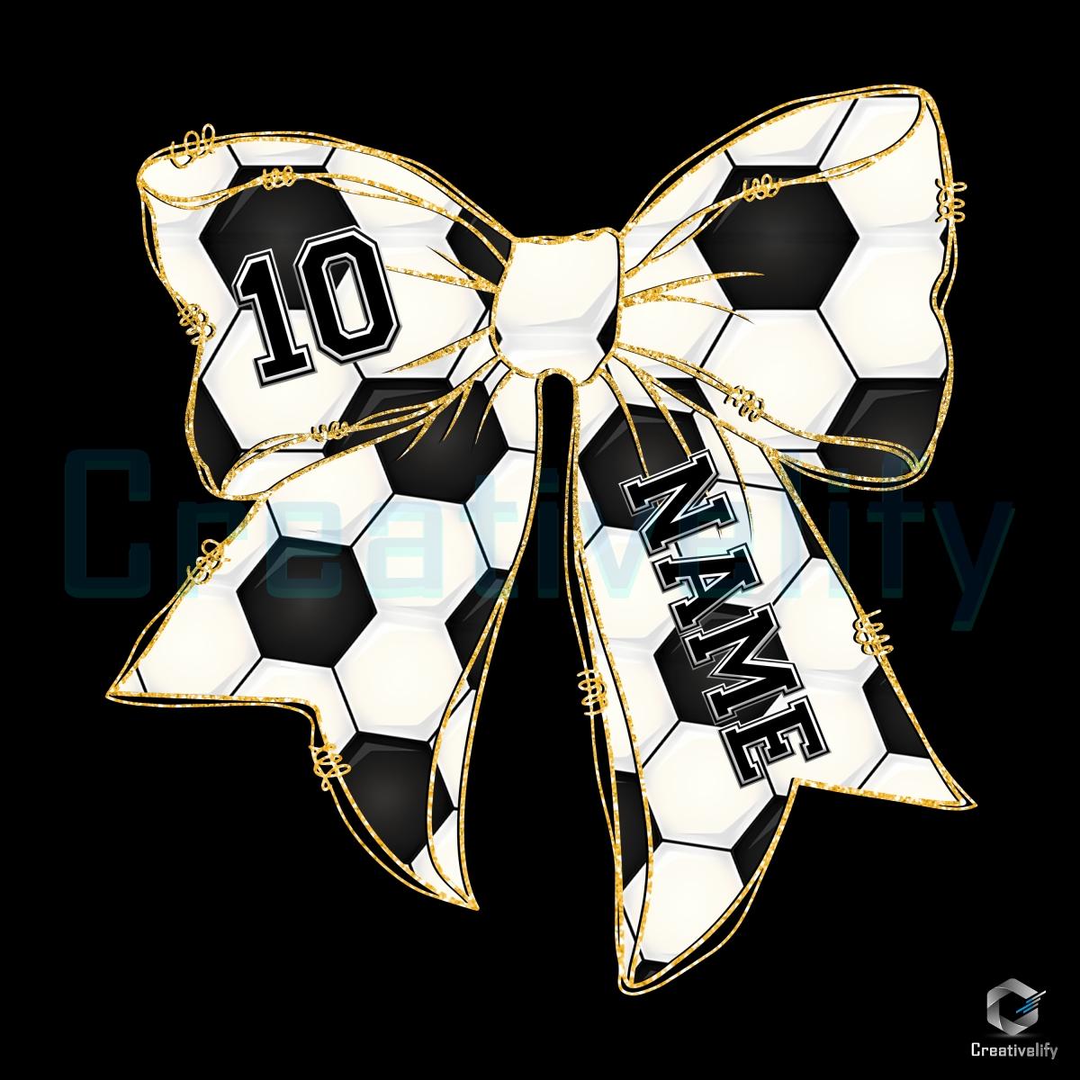 Personalized Soccer Bow PNG with Name Number Personalized Soccer Bow PNG with Name Number