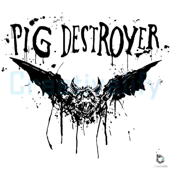 Pig Destroyer Bat Splatter SVG Artwork