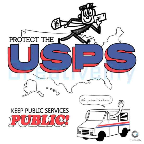 Protect USPS Keep Public Services Free SVG