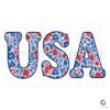 Retro Floral Coquette USA PNG Vintage American Charm