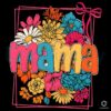 Retro Floral Mama PNG with Coquette Bow
