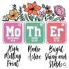 Retro Floral Mother Design SVG
