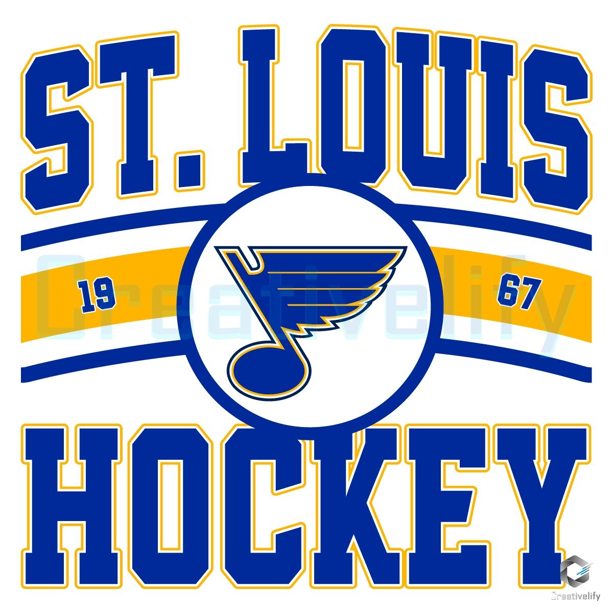 Retro St Louis Blues Hockey Logo 1967 SVG File - CreativeLify