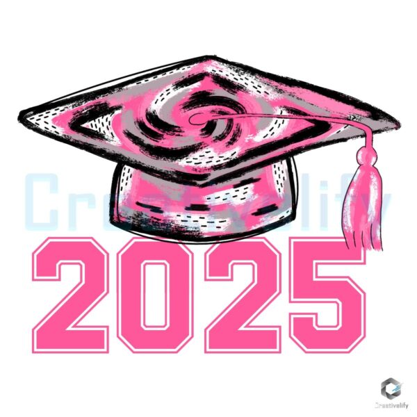 Senior 2025 Graduation Cap PNG Design
