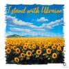 Stand With Ukraine Sunflower Field PNG Design