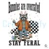 Stay Feral Checkered Raccoon PNG for Wild Spirits