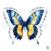 Support Ukraine Butterfly PNG Design