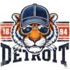 Vintage Detroit Tigers Mascot PNG Est 1894 for Baseball Fans