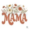 Vintage Floral Mama PNG Design