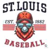 Vintage St Louis Cardinals Mascot PNG Est 1882 for Baseball Fans