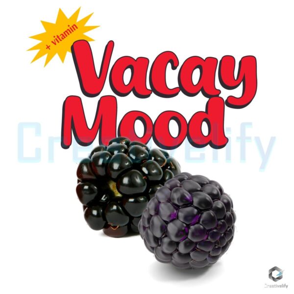Vitamin Vacay Vibes Black Raspberry PNG