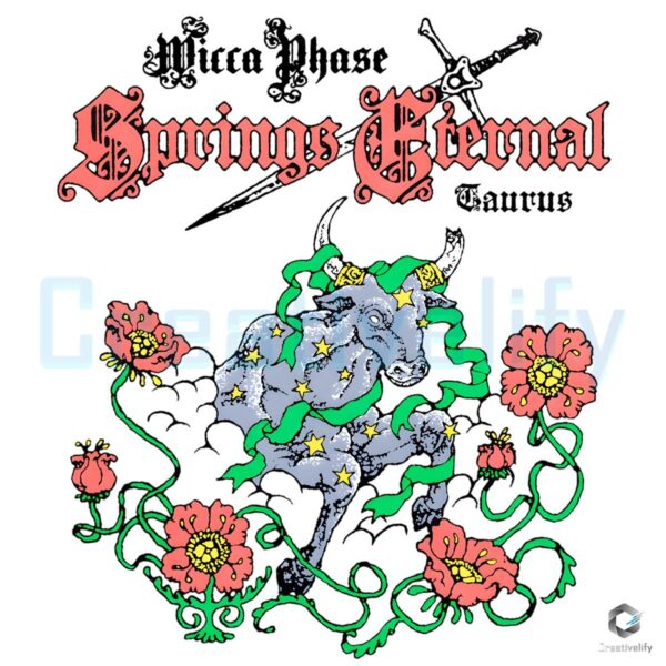 Wicca Phase Springs Eternal Taurus Bull Art PNG