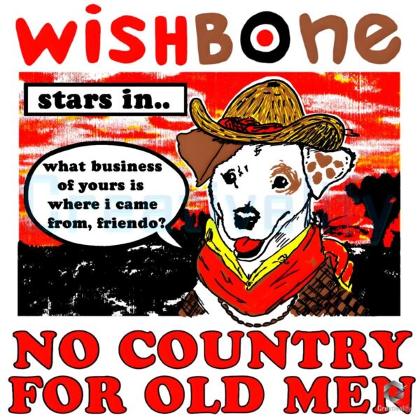 Wish Bone No Country for Old Men PNG Design