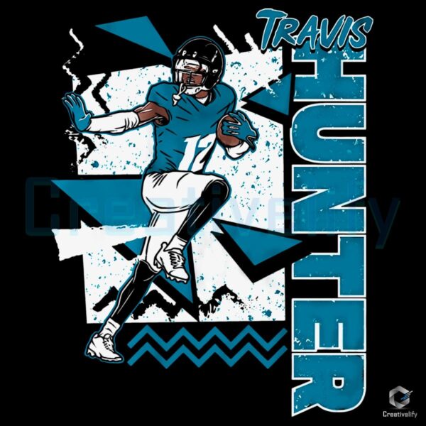 Retro 90s Travis Hunter Jacksonville Jaguars PNG Design