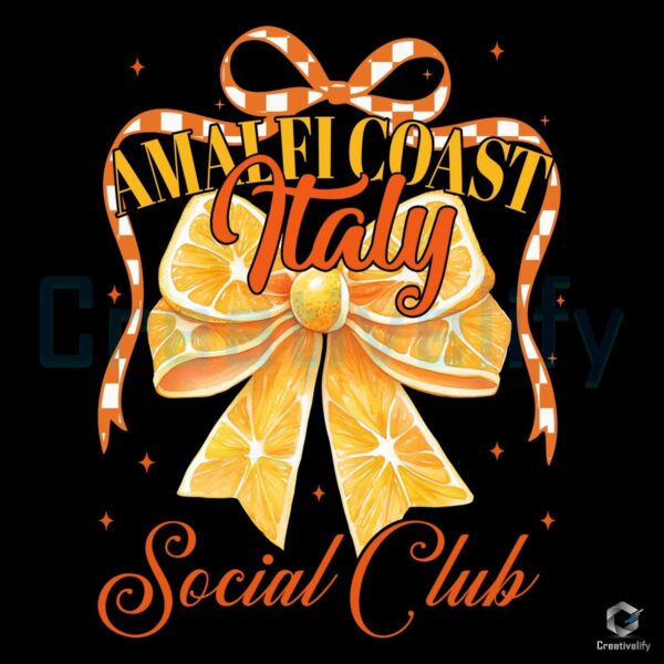 Amalfi Coast Lemon Bow Summer Vibe PNG Italy Social Club Style