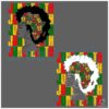 Bold Juneteenth Afro Woman PNG with Africa Map Design