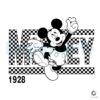 Checkered Mickey Mouse Est 1928 Silhouette SVG
