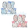 Chic Cat Mom with Paw Bow PNG Design