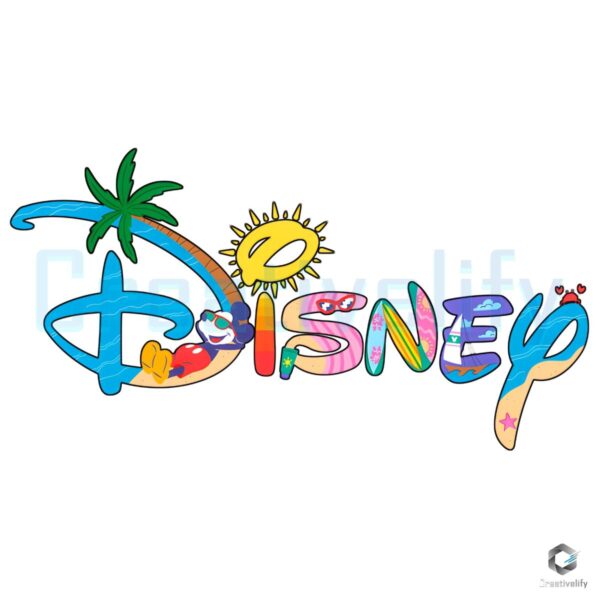 Chillin with Mickey Disney Summer Vibes PNG Logo