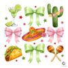 Cinco de Mayo Coquette Bow PNG Festive Mexican Flair