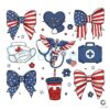Coquette Bow American Nurse Stuff PNG