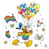 Donald Duck LGBT Pride Balloon Disney SVG