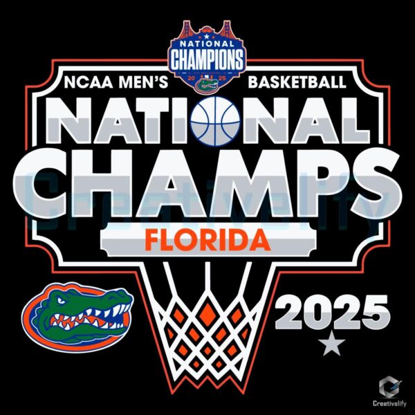 Florida Wins 2025 NCAA Basketball Champions SVG Design
