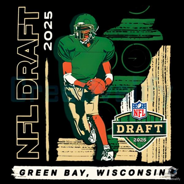Green Bay NFL Draft 2025 Player Graphic PNG