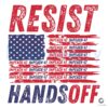 Hands Off Resist Trump American Flag SVG Design