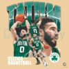 Jayson Tatum Signature PNG Boston Celtics Basketball Art