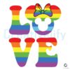 Love Minnie Mouse Rainbow LGBT Pride SVG