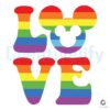 Mickey Head Rainbow Love LGBT Pride SVG