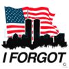 Never Forget American Flag WTC Silhouette SVG Design