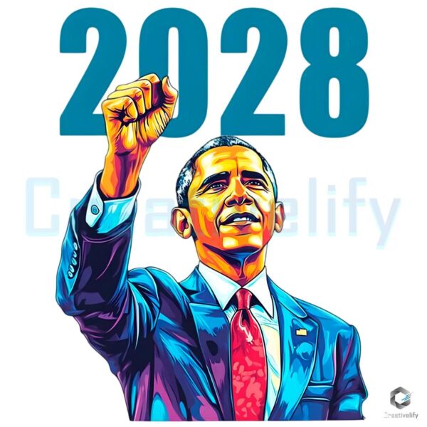 Obama 2028 PNG Barack Obama for President Design