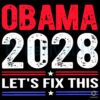 Obama 2028 Retro SVG Lets Fix This Together