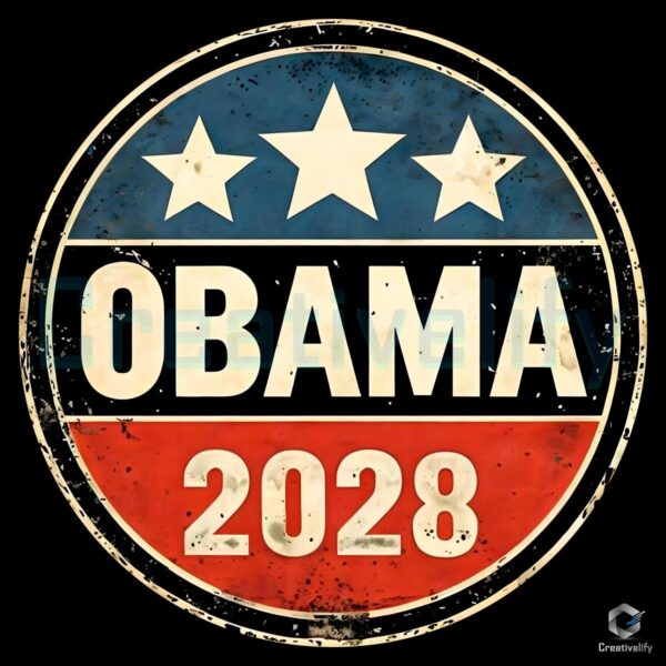 Obama vs Trump 2028 Showdown Funny Political PNG Design