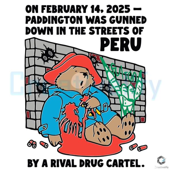Paddington Gunned Down on Peru Streets SVG Design