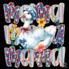 Patriotic Mama Goose PNG Floral 4th of July Checkered Design