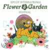 Pluto Dog at Epcot Ball Flower Garden Festival PNG