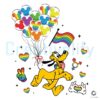 Pluto Dog LGBT Pride Balloon Disney SVG