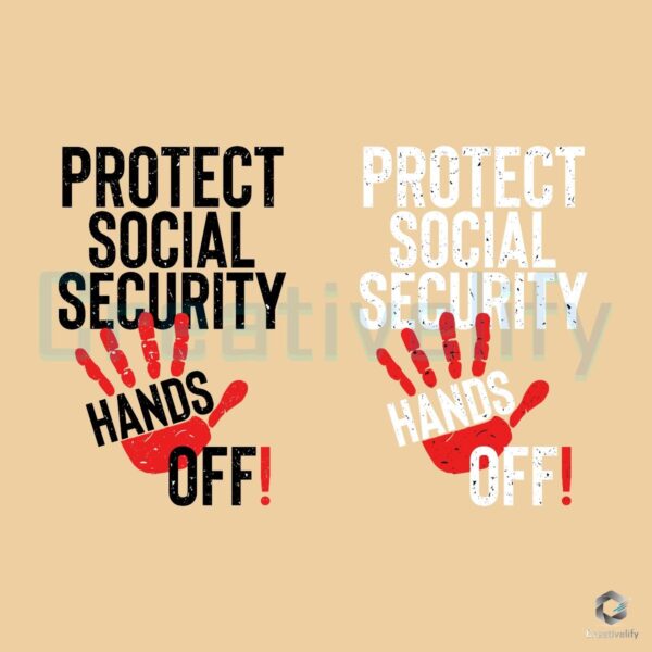 Protect Social Security Vintage Style SVG Design