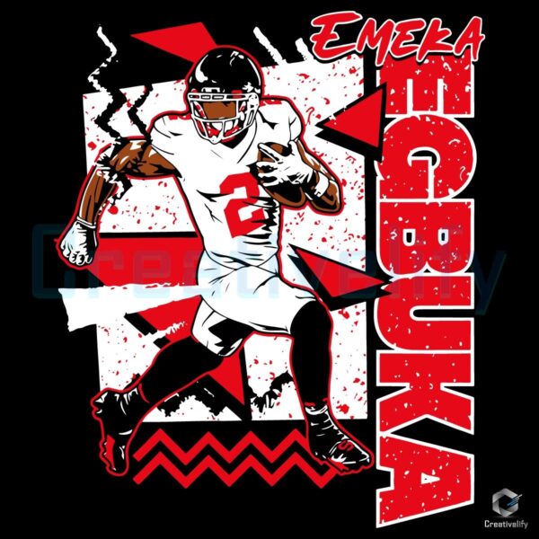 Retro 90s Emeka Egbuka Tampa Bay Buccaneers SVG Design