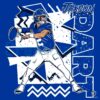 Retro 90s Jaxson Dart New York Giants PNG Design