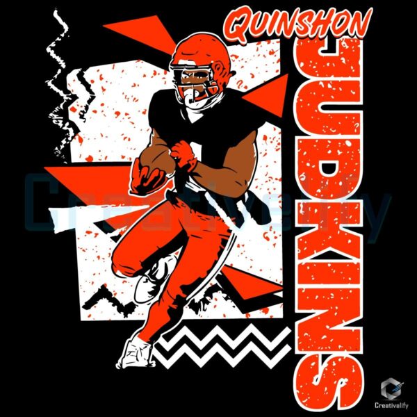 Retro 90s Quinshon Judkins Browns SVG Design