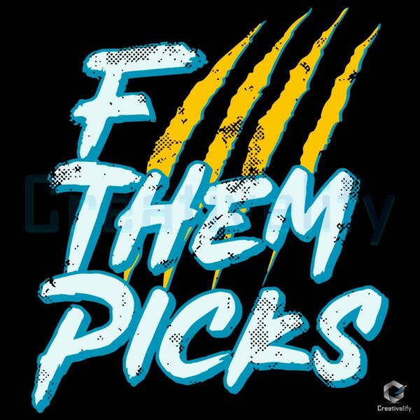 Retro F Them Picks Jacksonville Jaguars Football SVG