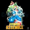 Retro Marvel Avengers Assemble PNG Classic Comic Style