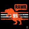 Retro Myles Garrett TRex Cleveland Browns SVG Design