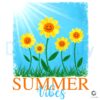 Retro Summer Vibes Floral Summer PNG
